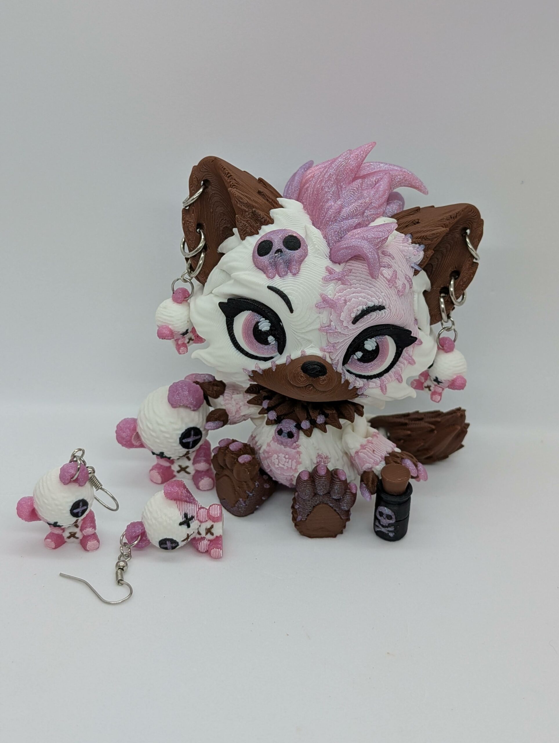 Sweet n Sassy 3d printed Lupa doll with matching earrings