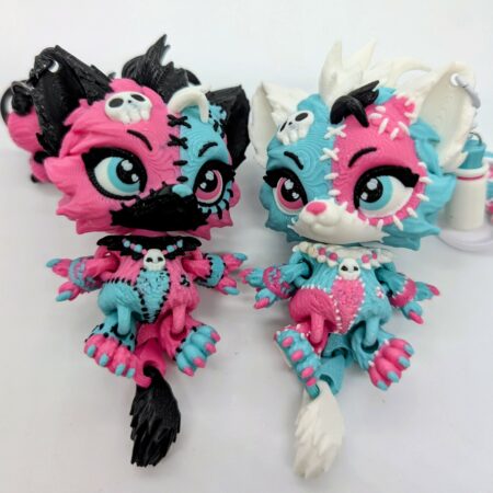 Little Lupa Wolf Keychain with charms (1 keychain)