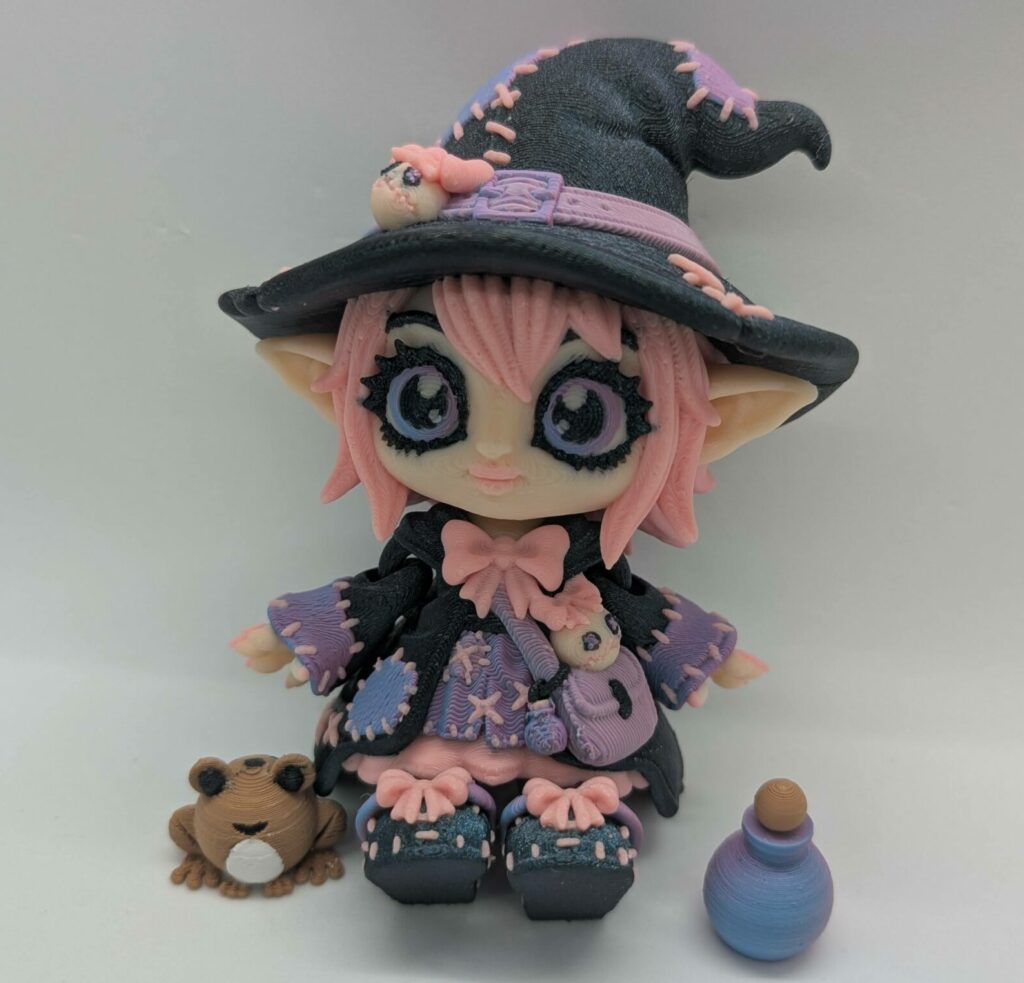 Sweet Little Articulated Witch Doll and accesssories