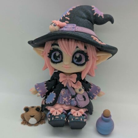 Sweet Little Articulated Witch Doll and accesssories